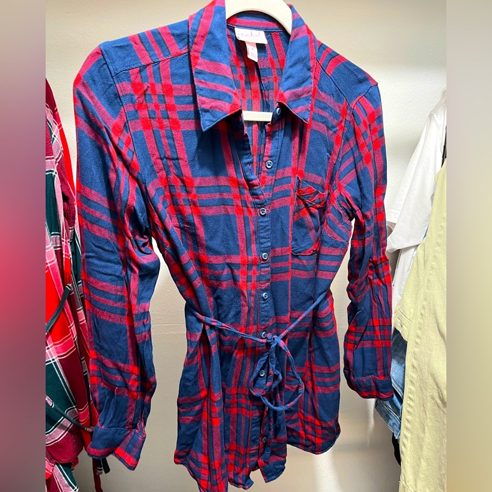 Button-Down Maternity Flannel